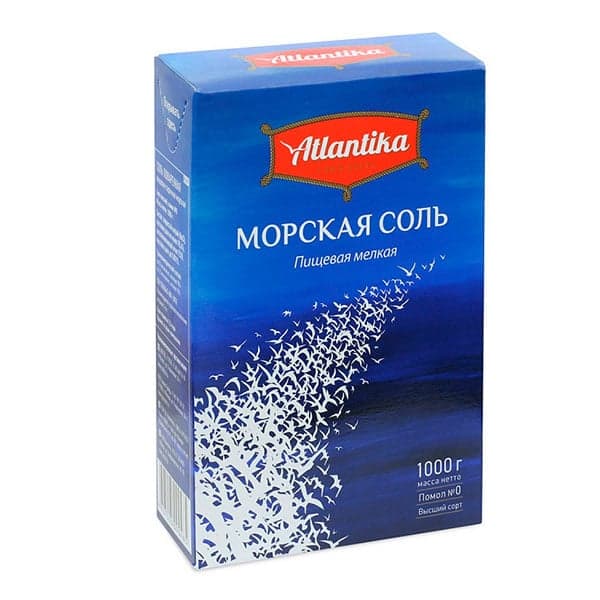 Соль морская мелкая «Атлантика» 1 кг