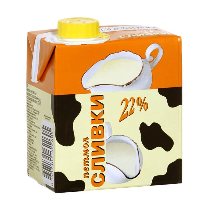 Сливки Петмол 22% 500 мл