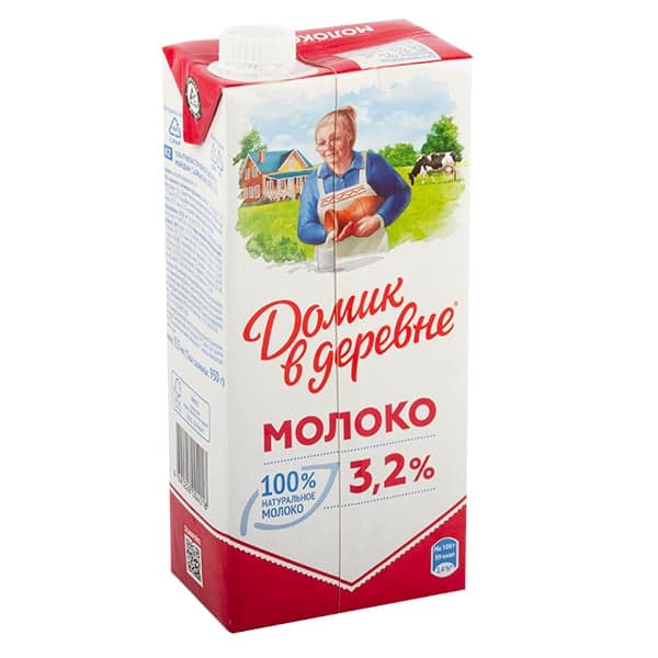 Молоко «Домик в деревне» 3,2% 1 л